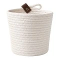 WHITE PAPER ROPE BASKET D17X18CM