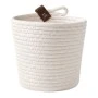 WHITE PAPER ROPE BASKET D17X18CM