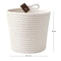 WHITE PAPER ROPE BASKET D17X18CM