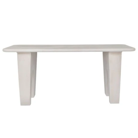 MDF DINNING TABLE IN WHITE COLOR 180X80X78CM