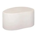 WHITE  MDF SIDE TABLE WITH IRREGULAR SHAPE 80X53X40CM