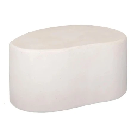 WHITE  MDF SIDE TABLE WITH IRREGULAR SHAPE 80X53X40CM