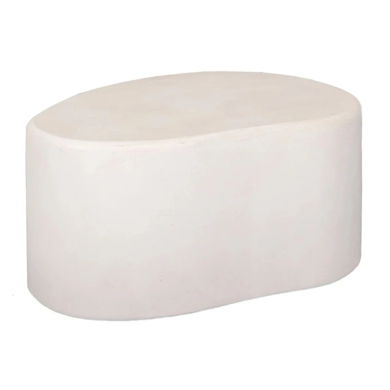 WHITE  MDF SIDE TABLE WITH IRREGULAR SHAPE 80X53X40CM