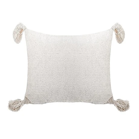 COTTON FABRIC FILLED CUSHION WHITE COLOR 40X40CM