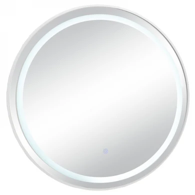 ΛΕΥΚΟΣ ΣΤΡΟΓΓΥΛΟΣ ΜΕΤΑΛΛΙΚΟΣ ΚΑΘΡΕΦΤΗΣ ΤΟΙΧΟΥ ΜΕ LED Φ70ΕΚ