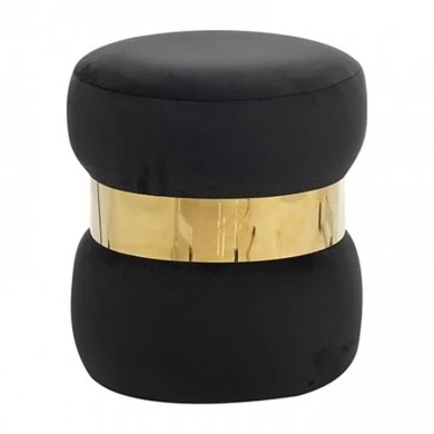 LINDA/R ΣΚΑΜΠΟ BLACK VELVET ΥΦΑΣΜΑ Φ.37Χ43εκ.