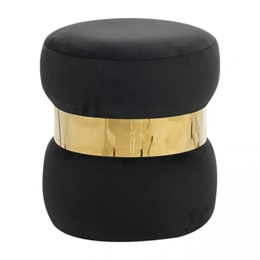 LINDA/R ΣΚΑΜΠΟ BLACK VELVET ΥΦΑΣΜΑ Φ.37Χ43εκ.