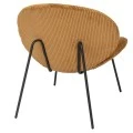 LOUNGE TABLE CHAIR BIRCH BREEZE IN MUSTARD COLOR WITH BLACK IRON LEGS 74X74X75CM