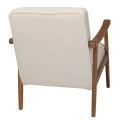 LOUNGE ARMCHAIR MADE OF RUBBER WOOD WITH CREAM BOUCLE FABRIC 81X66X81CM