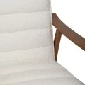 LOUNGE ARMCHAIR MADE OF RUBBER WOOD WITH CREAM BOUCLE FABRIC 81X66X81CM
