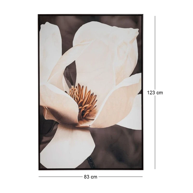 MAGNOLIA ΠΙΝΑΚΑΣ 83Χ123ΕΚ ME ΚΟΡΝΙΖΑ ΣΕ ΤΥΠΩΜΕΝΟ ΚΑΜΒΑ