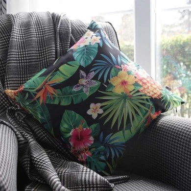 Bono Megapap cotton sofa pillow with zipper in multi-colored color 50x50xcm.