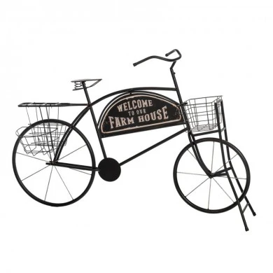DECO METAL BICYCLE WITH GARDEN BASKET 134X32X85CM