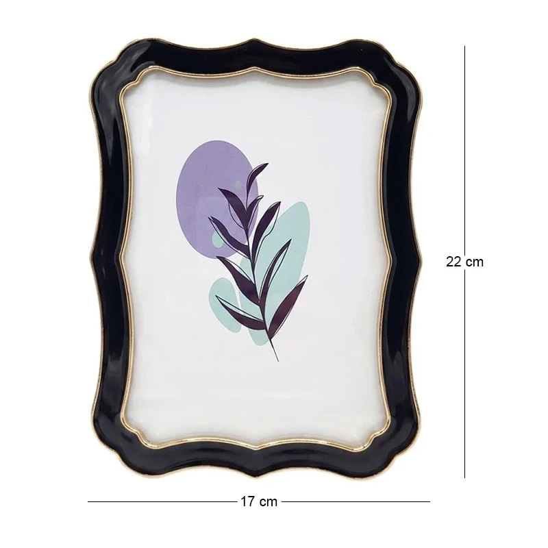 WAVY PHOTO FRAME IN BLACK COLOR 17X12CM