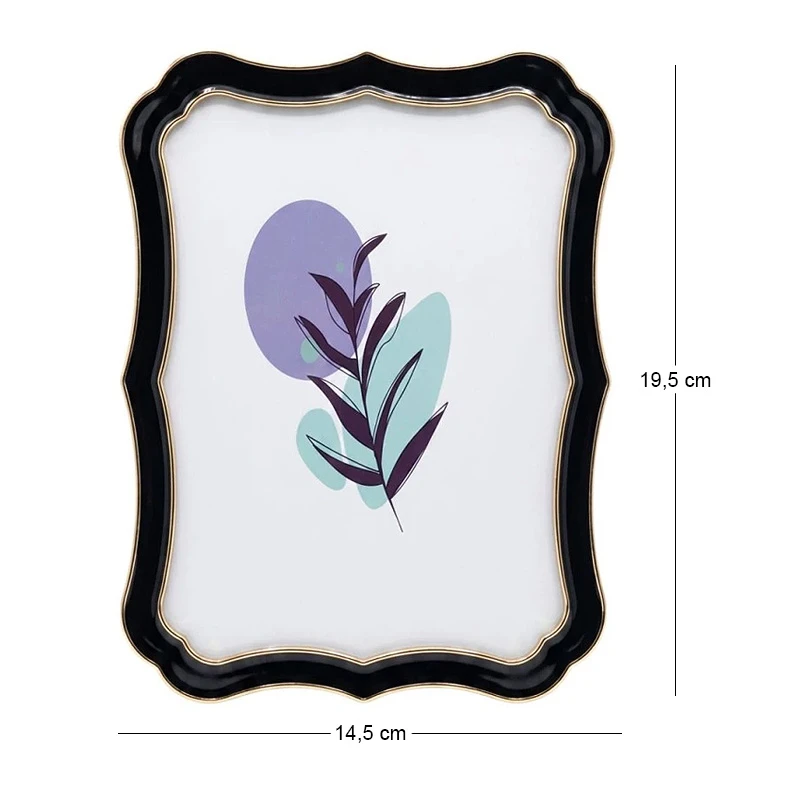 WAVY PHOTO FRAME IN BLACK COLOR 19,5X14,5CM