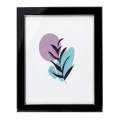BLACK WITH SILVER COVER METAL PHOTO FRAME WITH LIQUID GLASS EFFECT 21,5X16,5CM