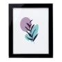 BLACK WITH SILVER COVER METAL PHOTO FRAME WITH LIQUID GLASS EFFECT 21,5X16,5CM
