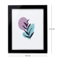 BLACK WITH SILVER COVER METAL PHOTO FRAME WITH LIQUID GLASS EFFECT 21,5X16,5CM