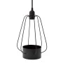 DECO BLACK METAL LAMP WITH POT 21X29CM
