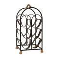 BLACK METAL WINE RACK FOR 6 BOTTLES 27X19,5X51CM