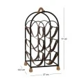 BLACK METAL WINE RACK FOR 6 BOTTLES 27X19,5X51CM