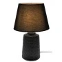 BLACK CERAMIC LAMP WITH BLACK HAT 60CM