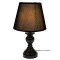BLACK METAL LAMP WITH BLACK HAT 41CM
