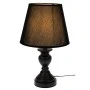 BLACK METAL LAMP WITH BLACK HAT 41CM