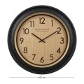 PLASTIC WALL CLOCK IN BLACK BEIGE COLOR D75X6CM