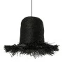 DECO BLACK SEAGRASSANDRAFFIA WEAVED CEILING LIGHT D40x47CM