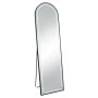 BLACK METAL FLOOR MIRROR WITH TOUCH SCREEN LED LIGHT D50X170