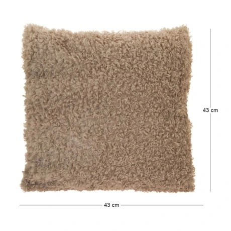 DECO LIGHT BROWN CUSHION 43x43CM