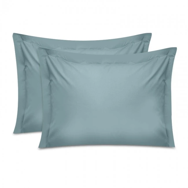 Μαξιλαροθήκες ύπνου Tonne Cotton Box Σετ 2 τμχ χρώμα μέντα 50x80+5εκ.
