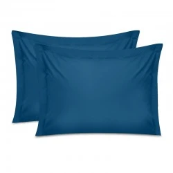 Μαξιλαροθήκες ύπνου Tonne Cotton Box Σετ 2 τμχ χρώμα πετρόλ 50x70+5εκ.