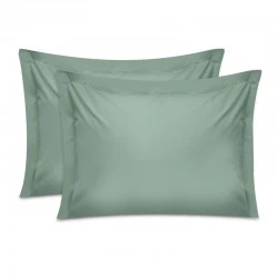 Μαξιλαροθήκες ύπνου Tonne Cotton Box Σετ 2 τμχ χρώμα πράσινο 50x80+5εκ.