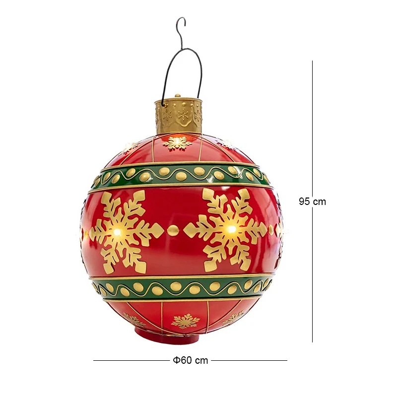 METAL CHRISTMAS BAUBLE D60X95CM