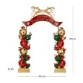 CHRISTMAS SQUARE ARCH WITH BELLS 263X55X309CM