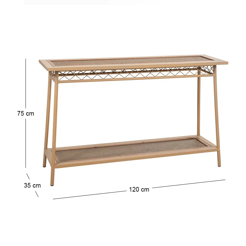 ΜΕΤΑΛΛΙΚΗ ΚΟΝΣΟΛΑ ΜΕ ΞΥΛΙΝΗ ΕΠΙΦΑΝΕΙΑ 120x35x75EK