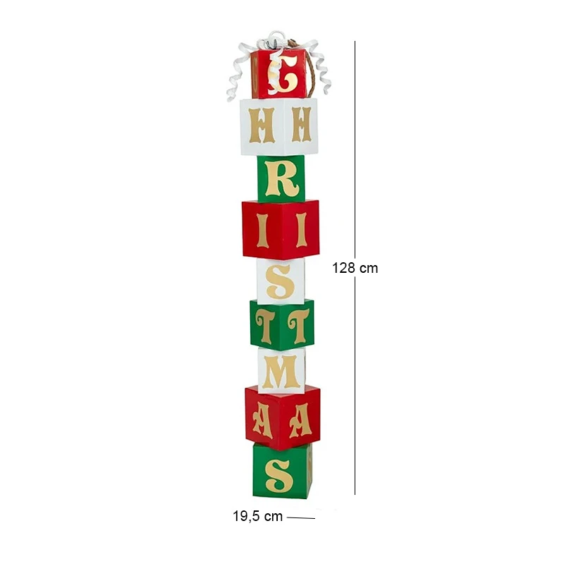 XMAS METAL HANGING ORNAMENT19.5Χ19.5Χ128