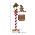 LED METAL GINGERBREAD MAILBOX 25X9X51CM
