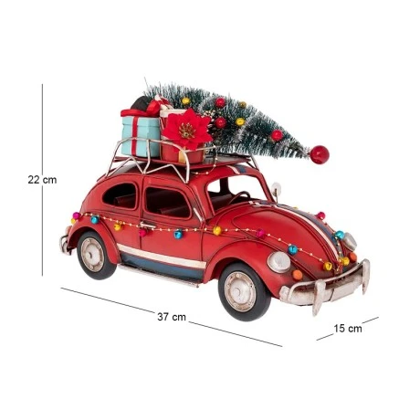 XMAS METAL RETRO CAR 37X15X22CM