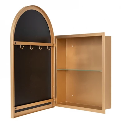 ΜΕΤΑΛΛΙΚΟΣ ΚΑΘΡΕΦΤΗΣ ΤΟΙΧΟΥ ΧΡΥΣΟΣ 46,5Χ12,5Χ70,5ΕΚ ΜΕ ΝΤΟΥΛΑΠΙ ΜΕ ΡΑΦΙΑ