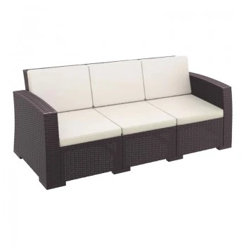 ΜΟΝΑΚΟ BROWN 3ΘΕΣΙΟΣ ΚΑΝΑΠΕΣ ΜΕ ΜΑΞ. ΠΟΛ/ΝΙΟΥ - 53.0815