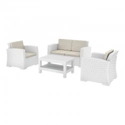 MONACO WHITE ΣΕΤ 2ΘΕΣΙΟΥ ΚΑΝΑΠΕ ΜΕ ΜΑΞ. ΠΟΛ/ΝΙΟΥ MONACO WHITE ΣΕΤ 2ΘΕΣΙΟΥ ΚΑΝΑΠΕ ΜΕ ΜΑΞ. ΠΟΛ/ΝΙΟΥ