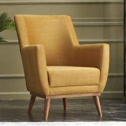 Gonca Megapap velvet armchair in gold color 71x75x87cm. Gonca Megapap velvet armchair in gold color 71x75x87cm.