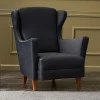 Lola Megapap velvet armchair in anthracite color 77x70x92cm.