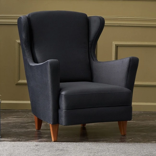 Lola Megapap velvet armchair in anthracite color 77x70x92cm.