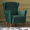 Lola Megapap velvet armchair in dark green color 77x70x92cm.