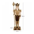 XMAS \nBEIGE BROWN POLYRESIN NUTCRACKER WITH GENERAL UNIFORM 53X46X180CM