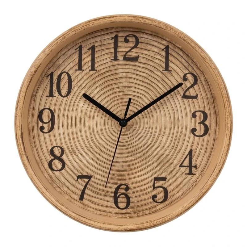 PLASTIC WALL CLOCK IN BEIGE COLOR D30X4,5CM